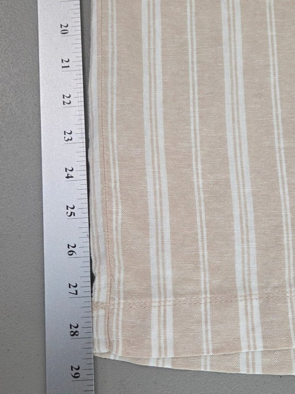 GAP NEW Womens Tan Striped Linen Blend Pull On Crop Pants XXL Beach Boho Vacay - Picture 8 of 10